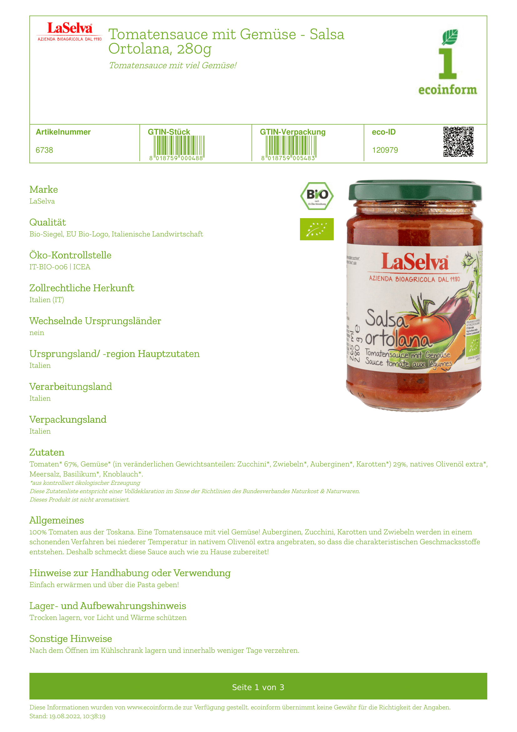 Tomatensauce mit Gemüse