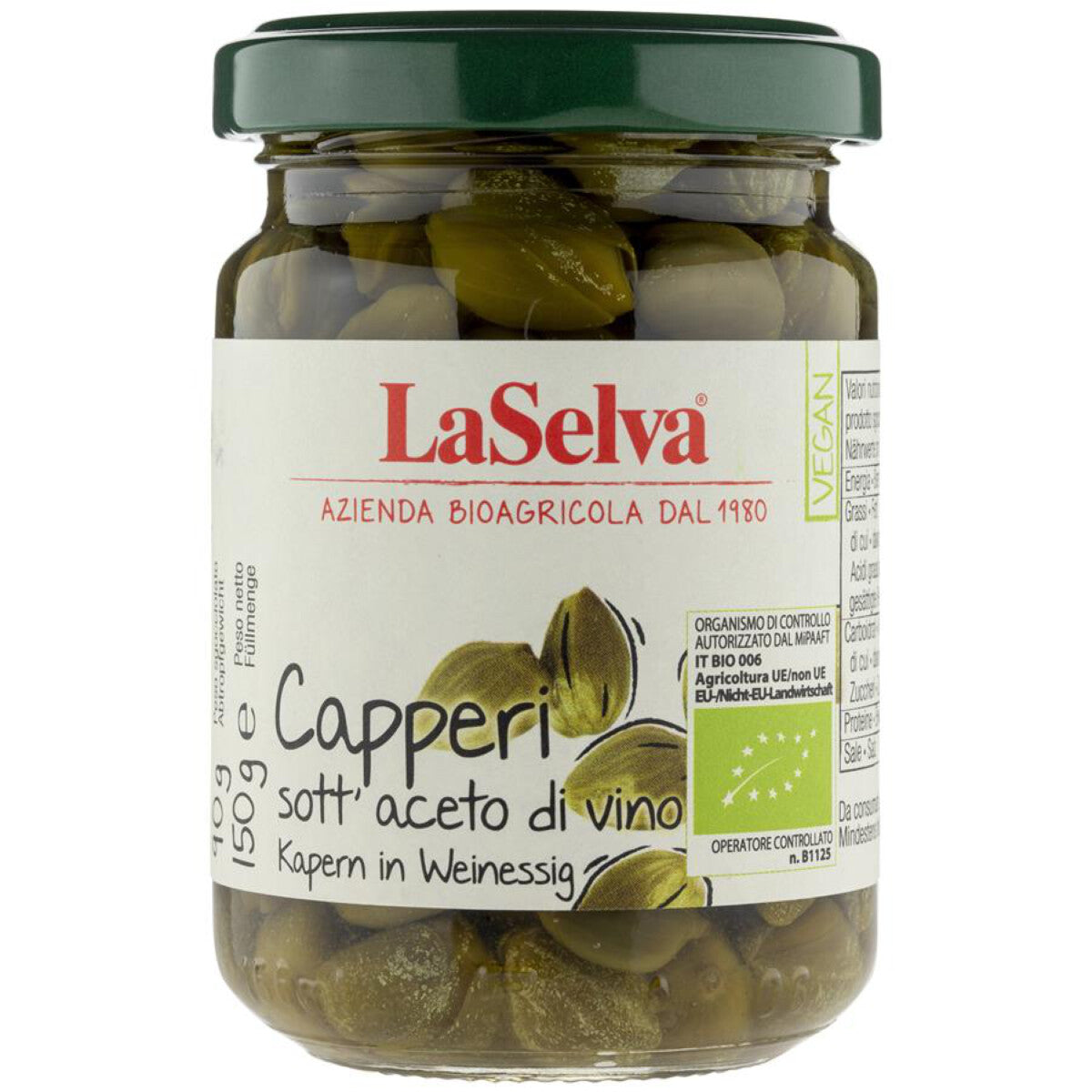 LA SELVA Kapern in Weinessig - 150 g