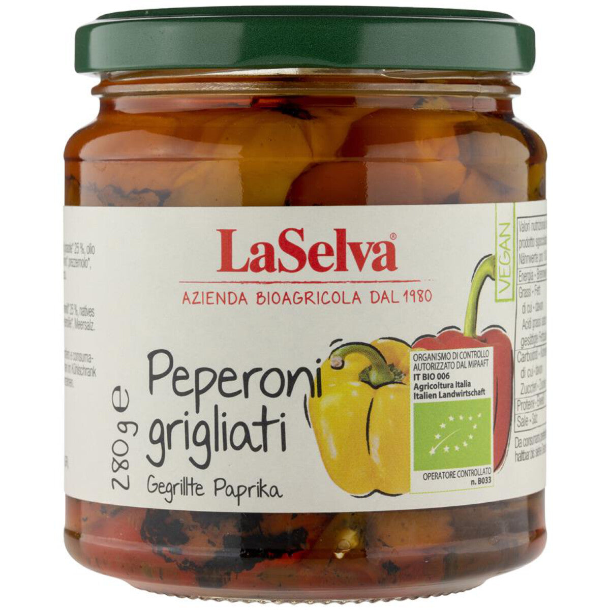 LA SELVA Gegrillte Paprika in Öl - 280 g