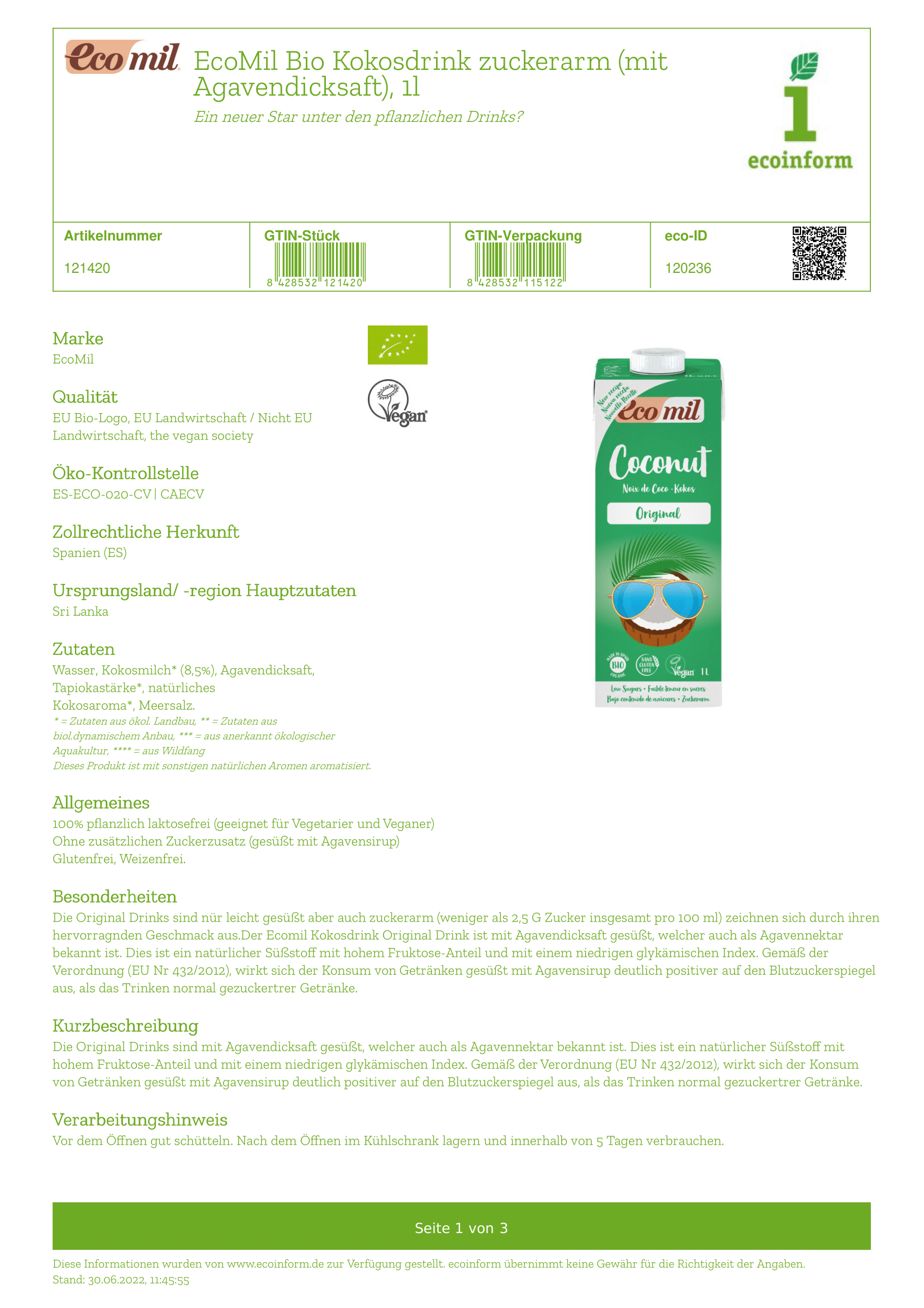 Kokosdrink original