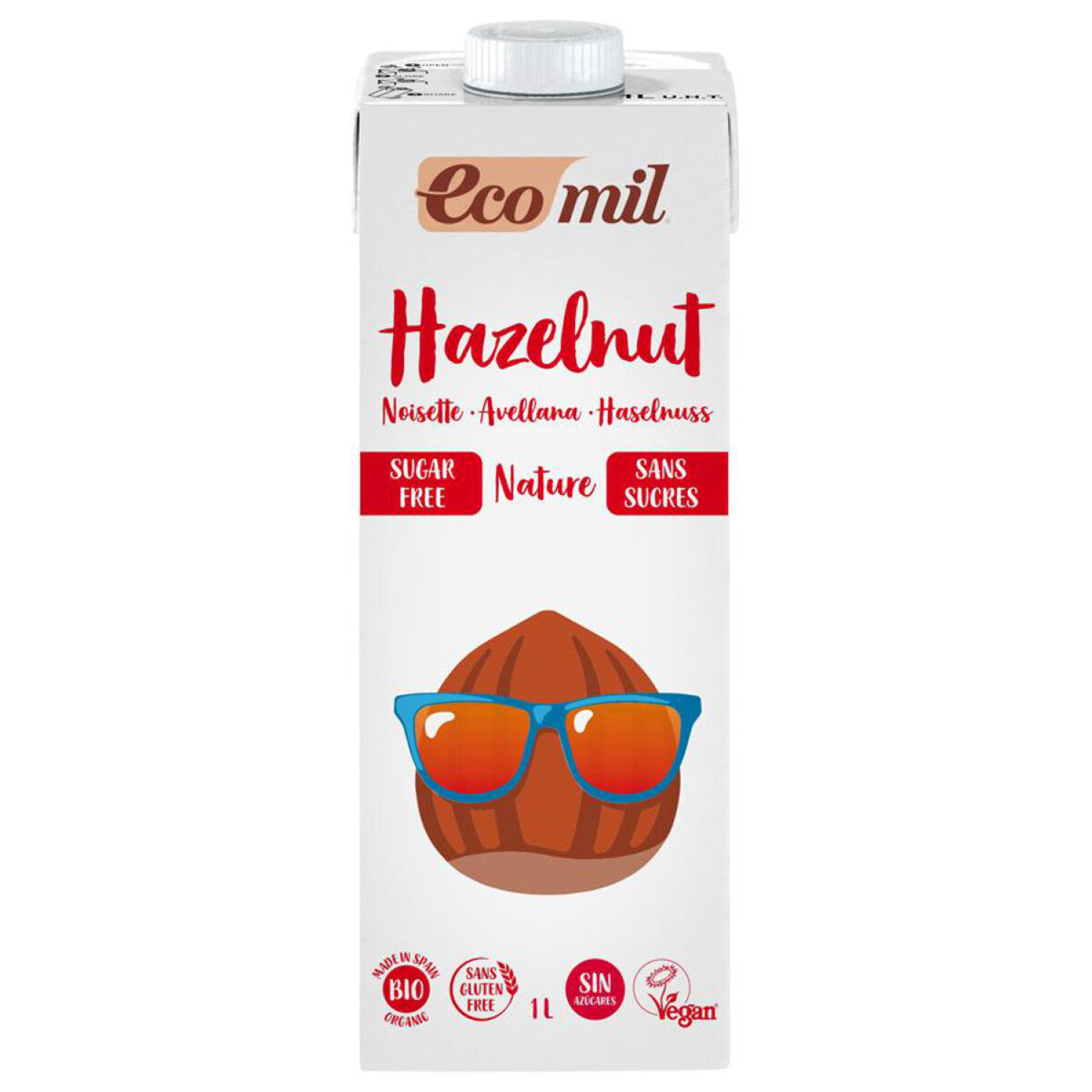 ECOMIL Haselnussdrink natur, zuckerfrei - 1 l