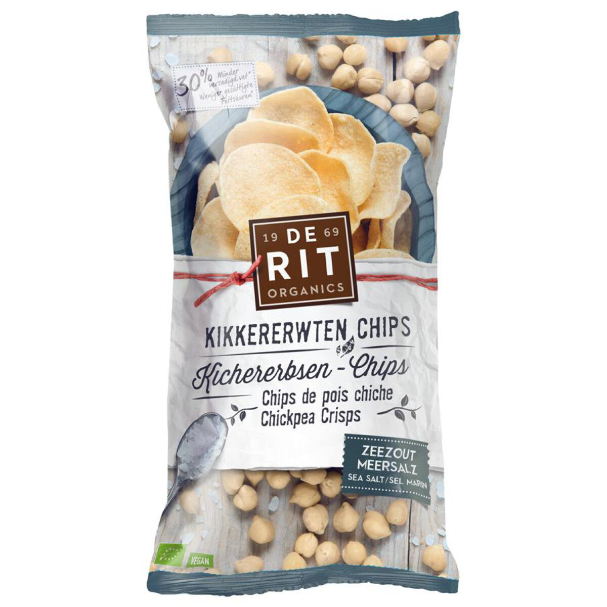 DE RIT Kichererbsen Chips Meersalz - 75 g