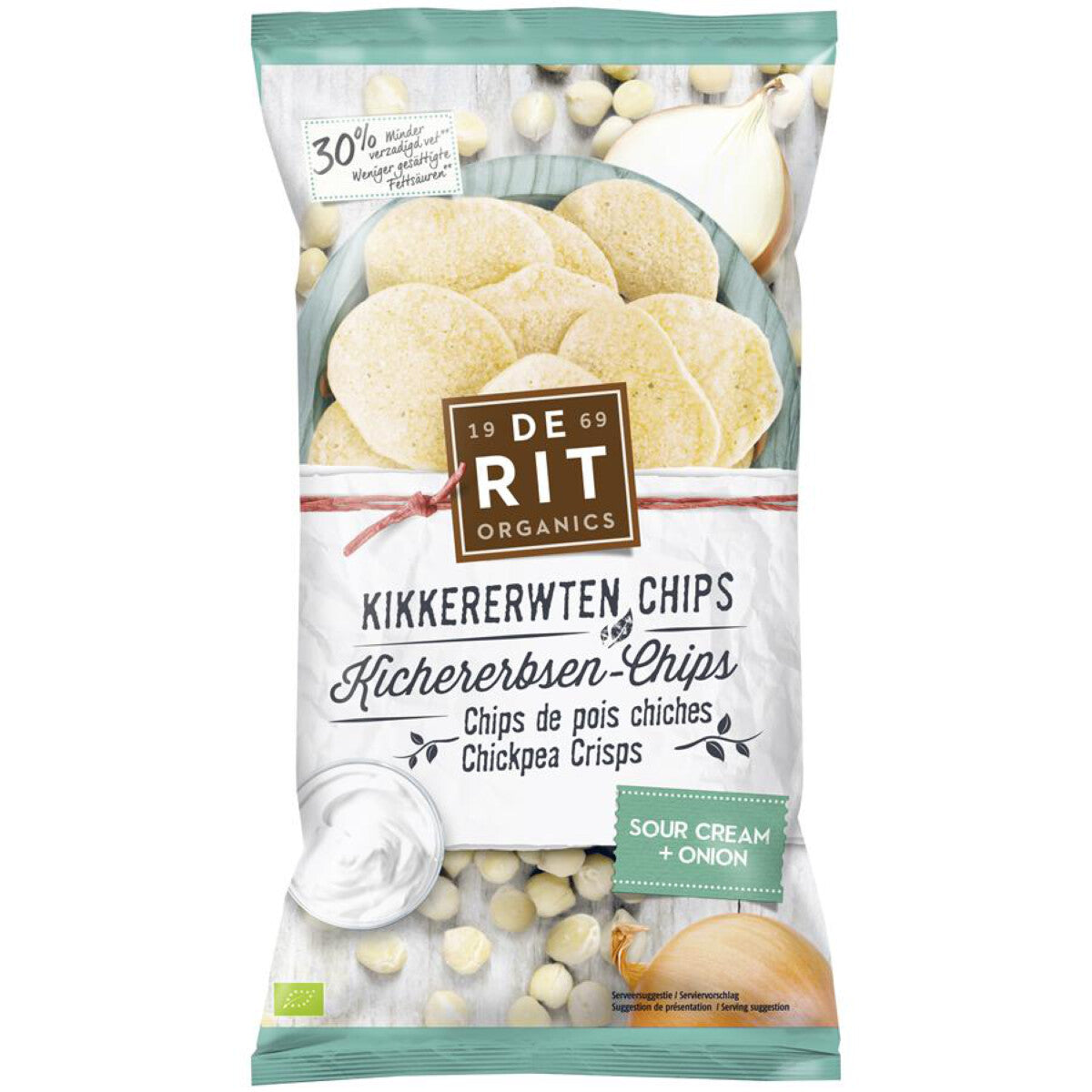 DE RIT Kichererbsen Chips Sour Cream - 75 g