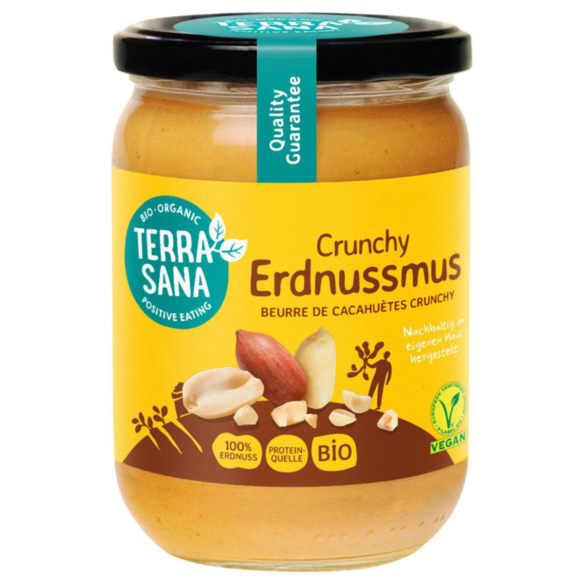 TERRASANA Erdnussmus crunchy - 500 g