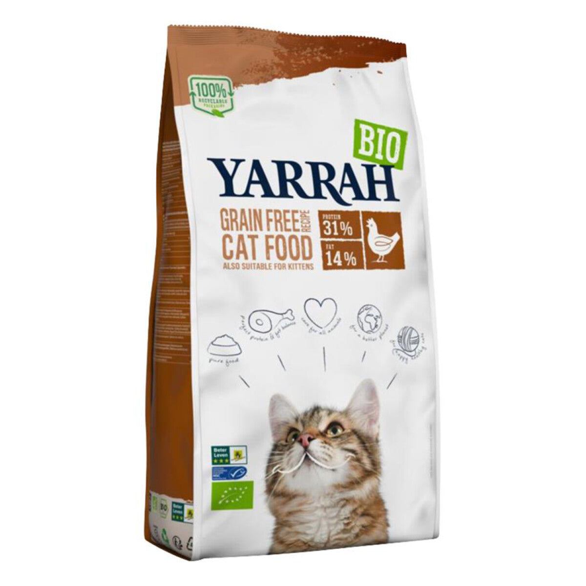 YARRAH Katzen Trockenfutter Huhn - 800 g