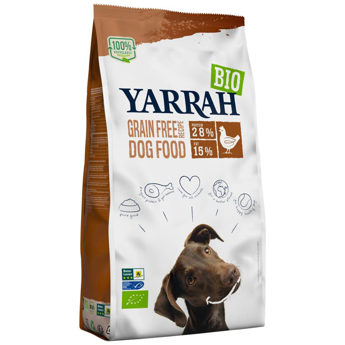 YARRAH Hunde Trockenfutter Huhn Fisch - 2 kg