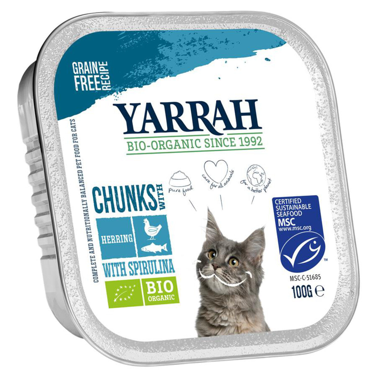 YARRAH Katzenfutter Bröckchen Fisch - 100 g
