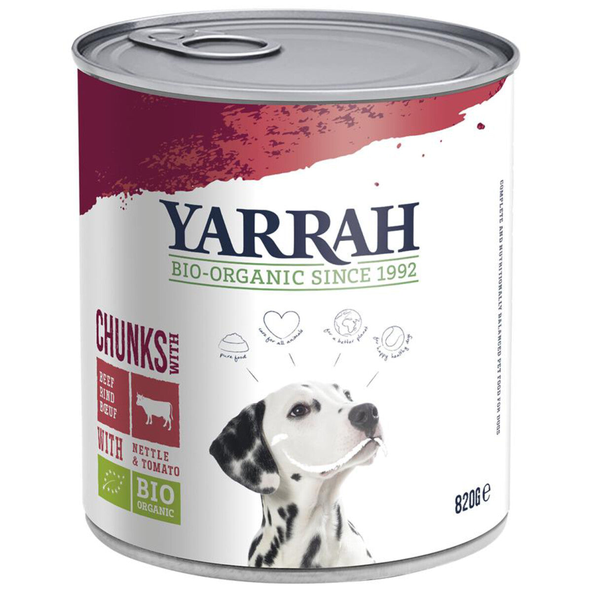 YARRAH Hundefutter Bröckchen Rind in Soße - 820 g