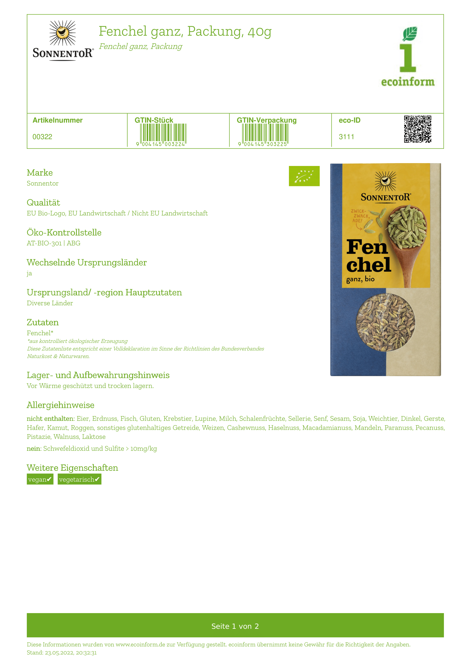 Fenchel ganz