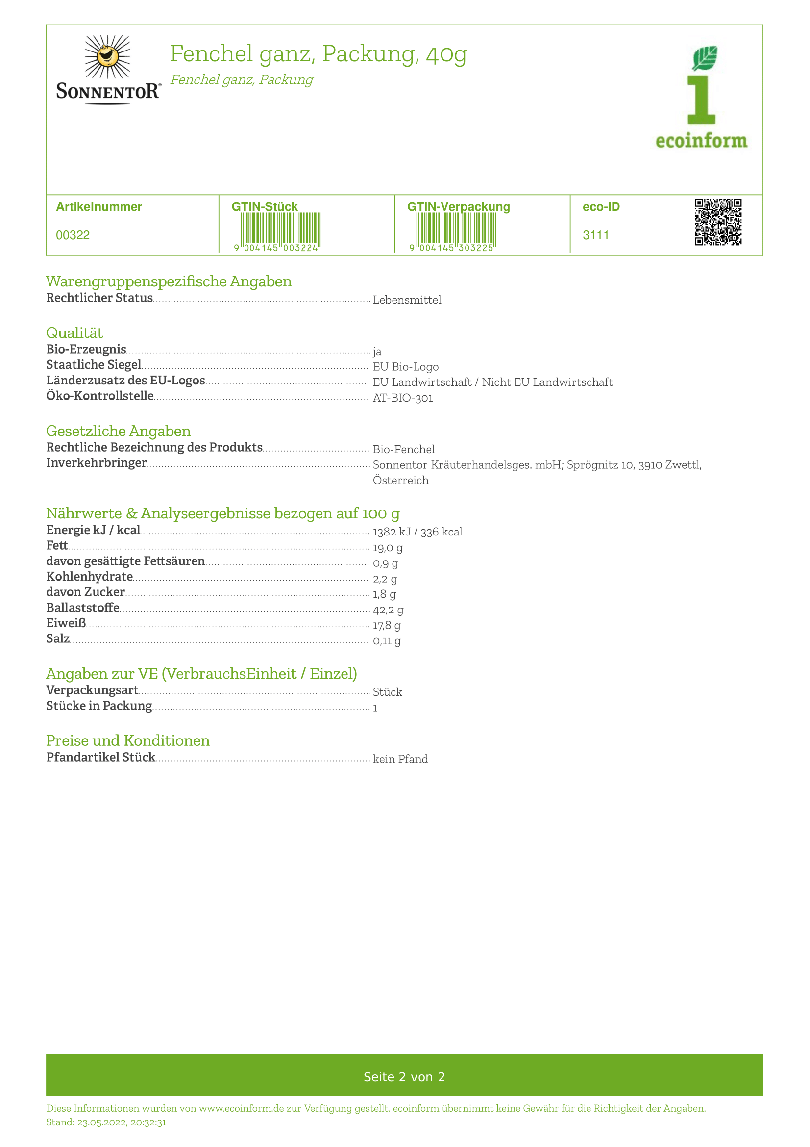 Fenchel ganz