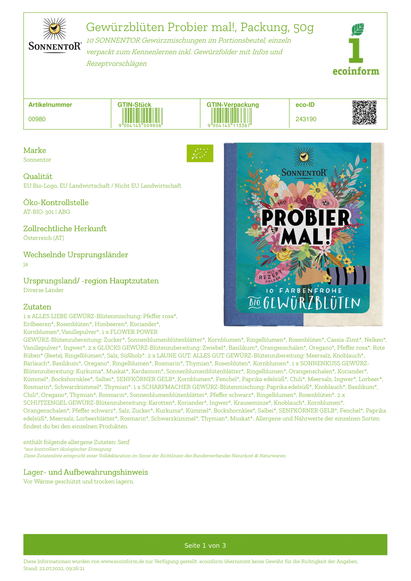 Gewürz-Blüten Probier mal !