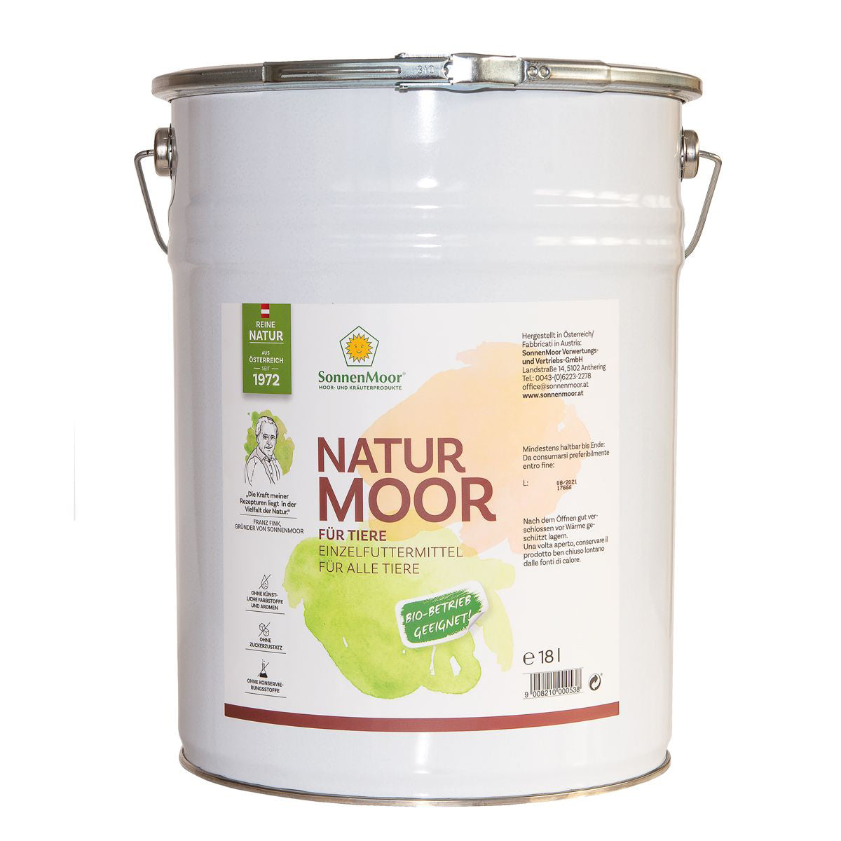 SONNENMOOR Naturmoor für Tiere – 18 l