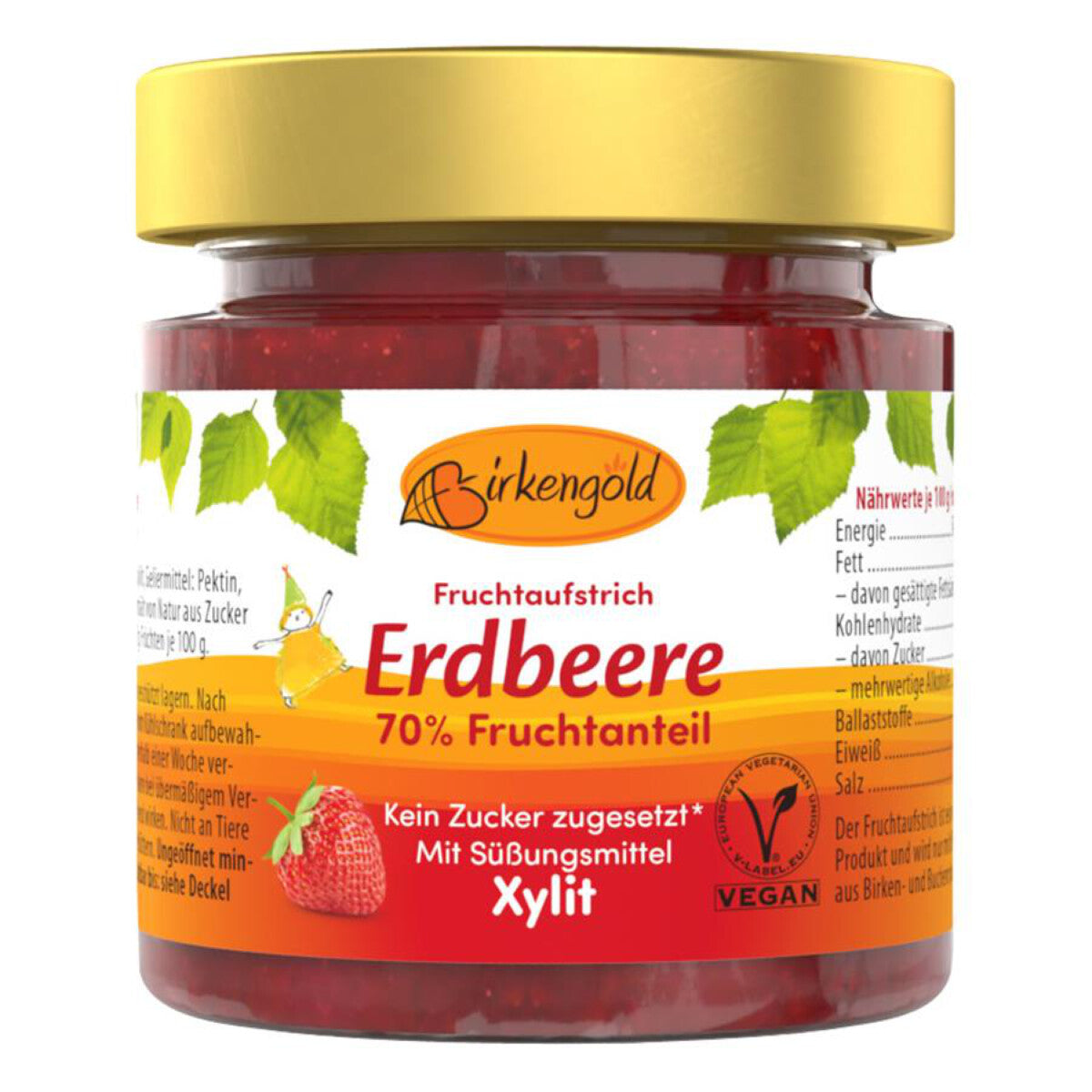 BIRKENGOLD Fruchtaufstrich Erdbeere - 200 g