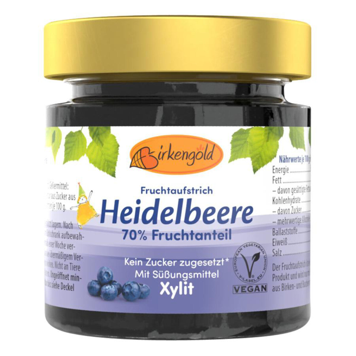 BIRKENGOLD Fruchtaufstrich Heidelbeere - 200 g