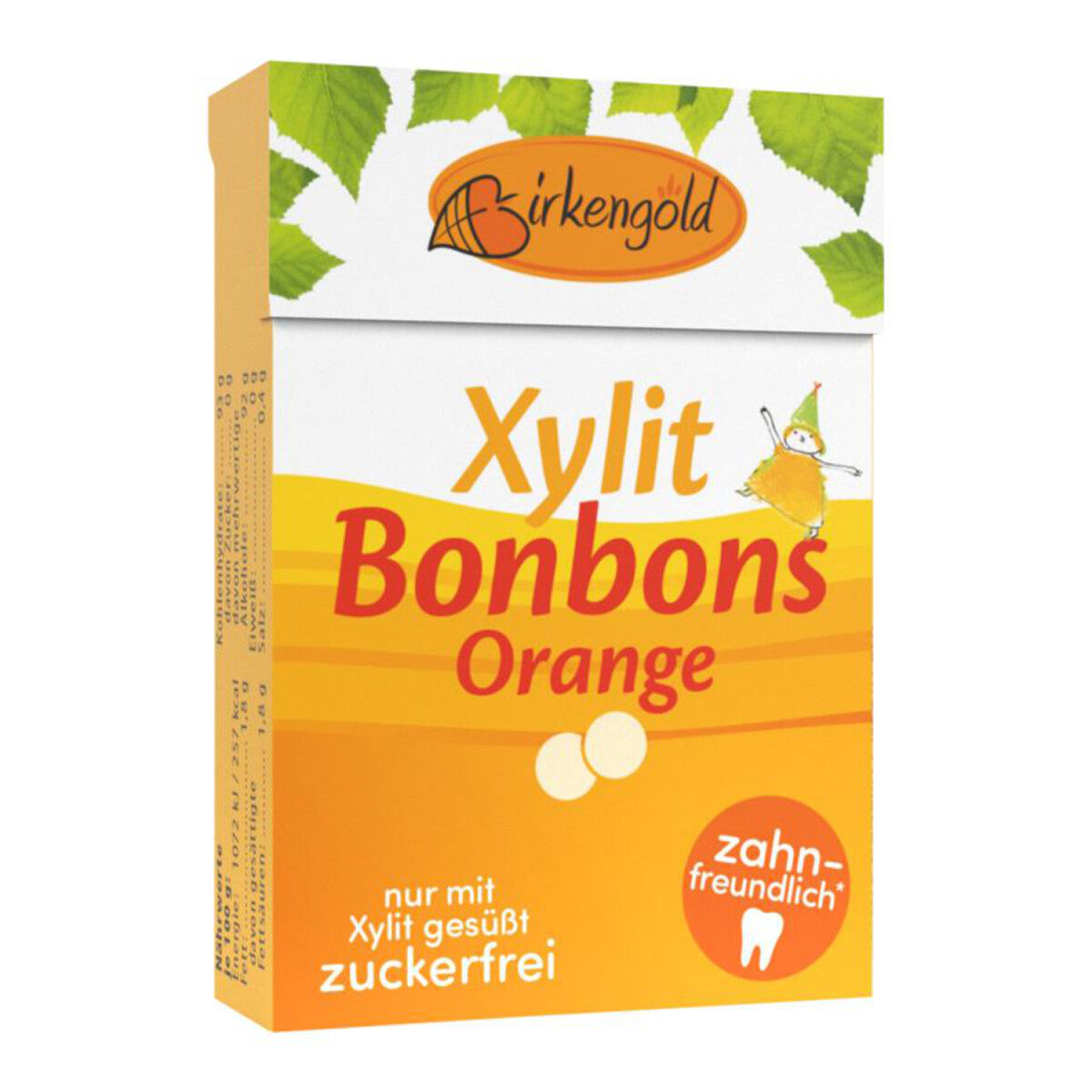 BIRKENGOLD Xylit Bonbons Orange - 30 g