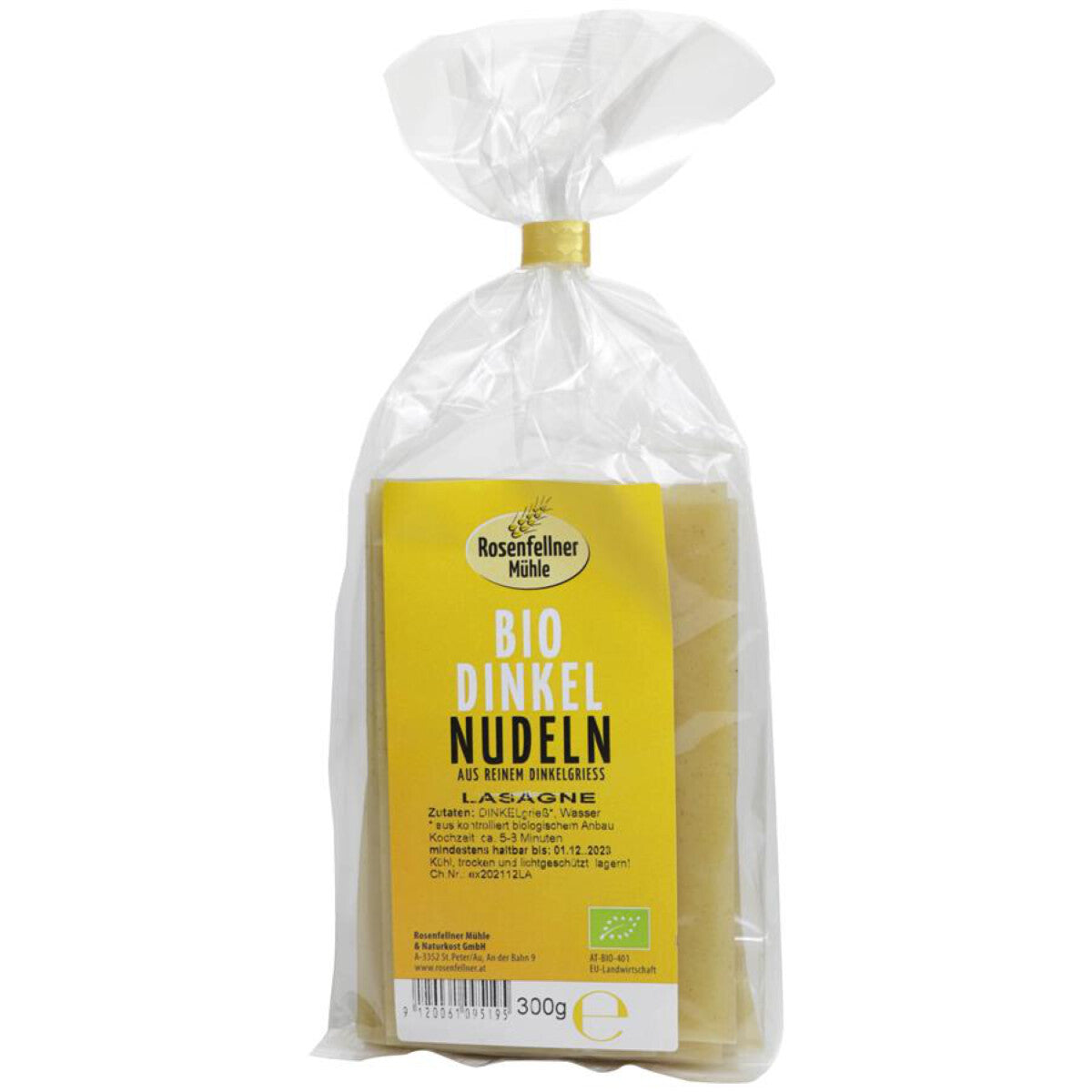 ROSENFELLNER Dinkel-Lasagne ohne Ei hell - 300 g