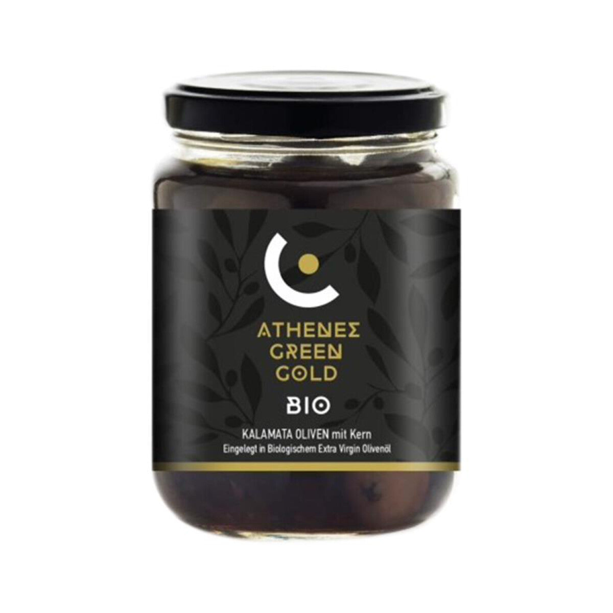 ATHENES GREEN GOLD Kalamata Oliven mit Kern - 380 ml