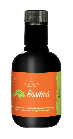 OLIO GLORIOSO Olivenöl extra vergine m. Basilikum - 250 ml