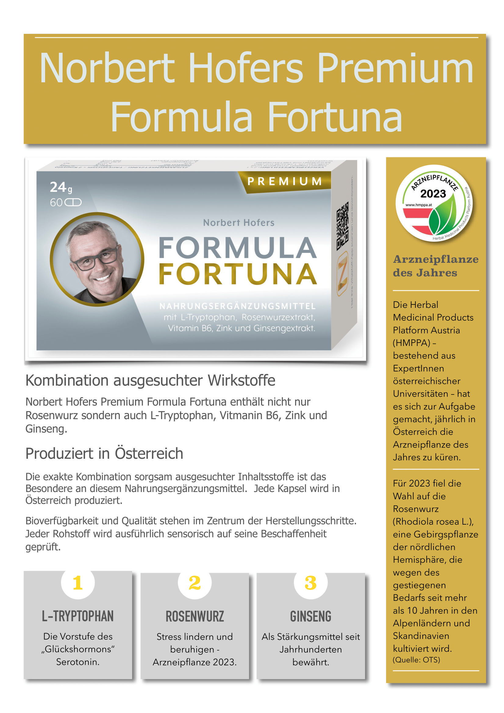 NORBERT HOFER Norbert Hofer´s  Premium Formula Fortuna - 24 g 